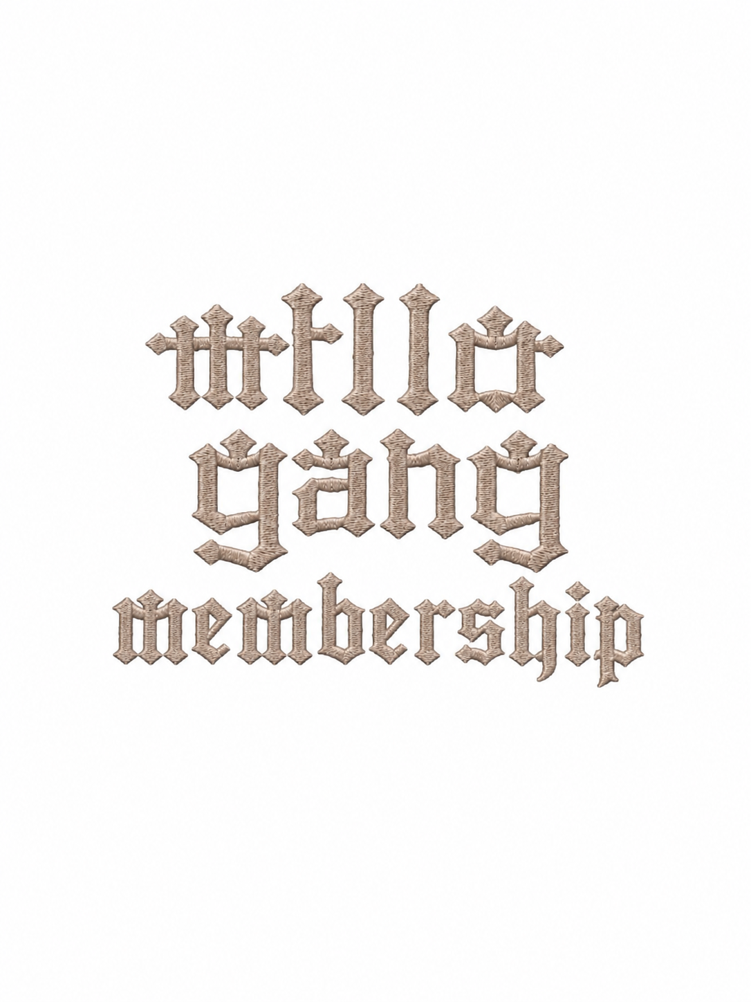 Millo Gangster Club membership card – Millo Gang by Bryant Myers