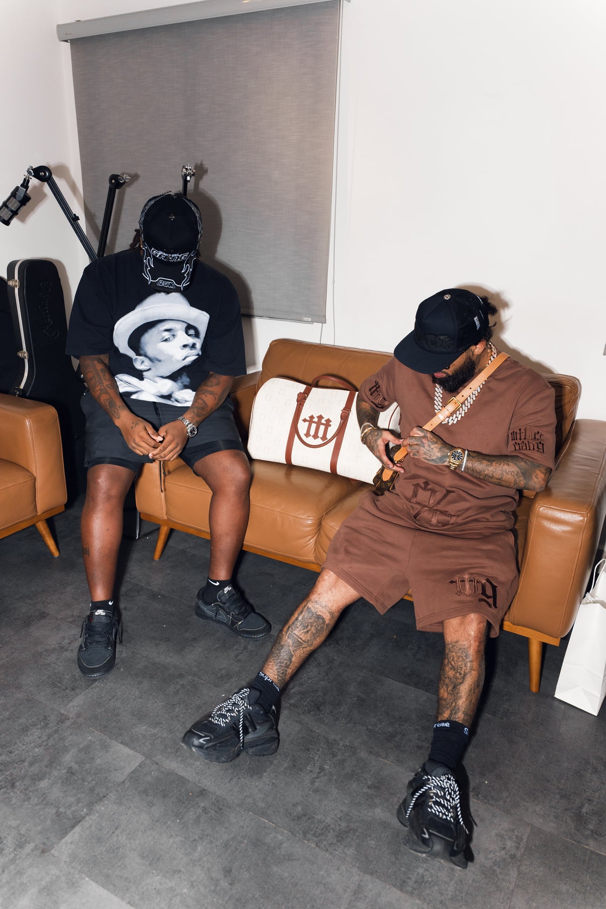 Millo Gang Designer % brown shorts by Bryant Myers – photo 2